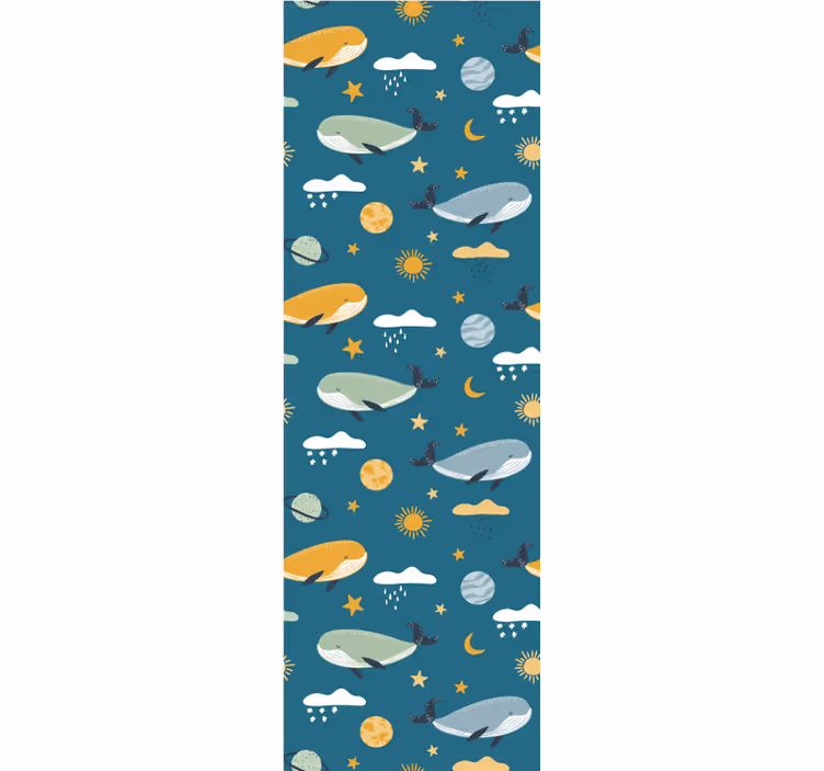 Blind children trendy whale pattern - TenStickers
