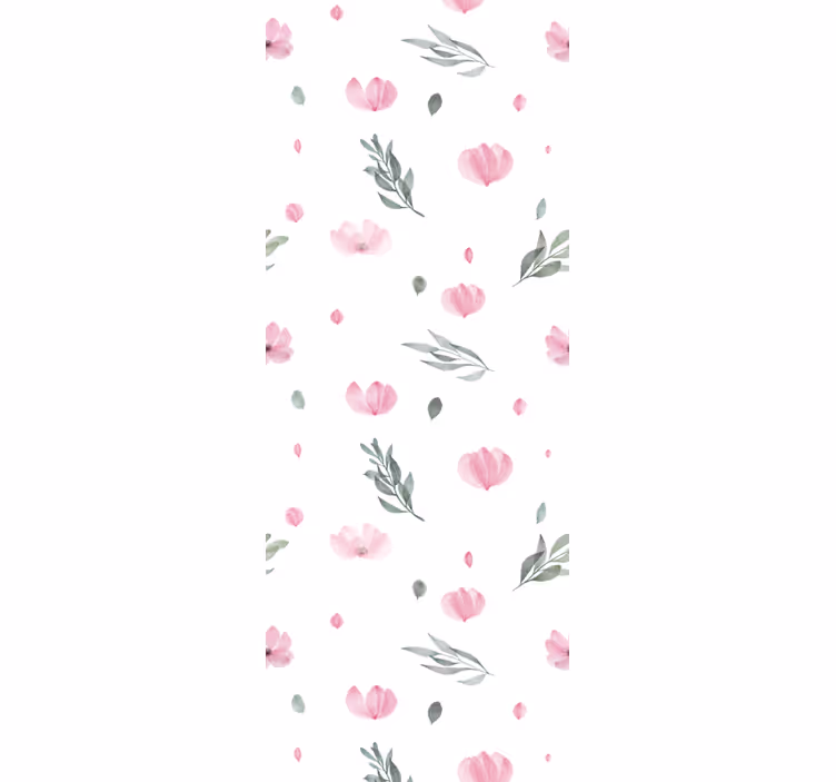 Blind children pink minimalistic little flowers - TenStickers