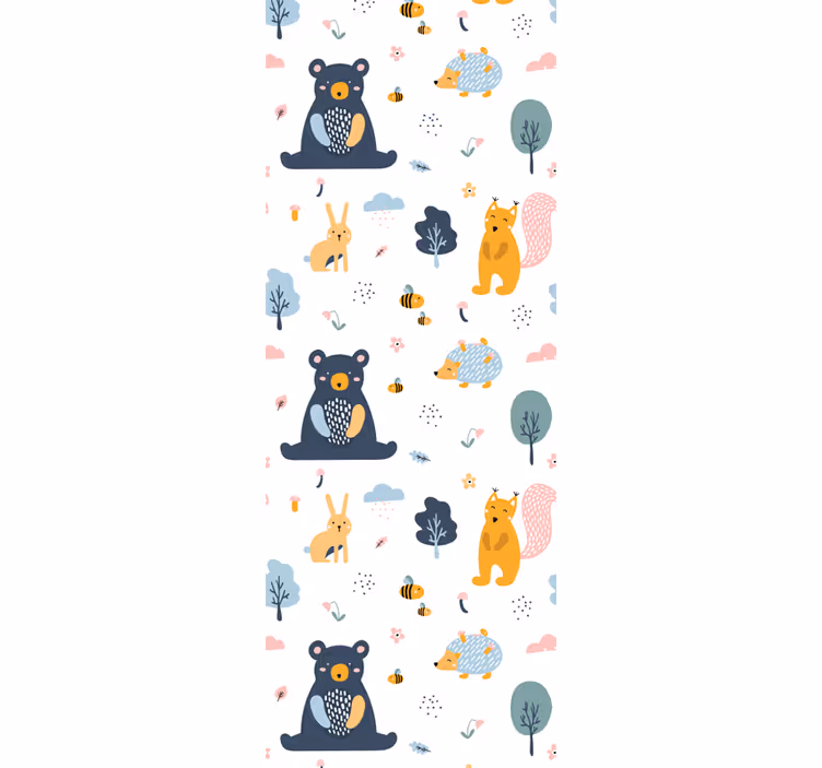 Blind children colorful squirrels and teddy bears - TenStickers