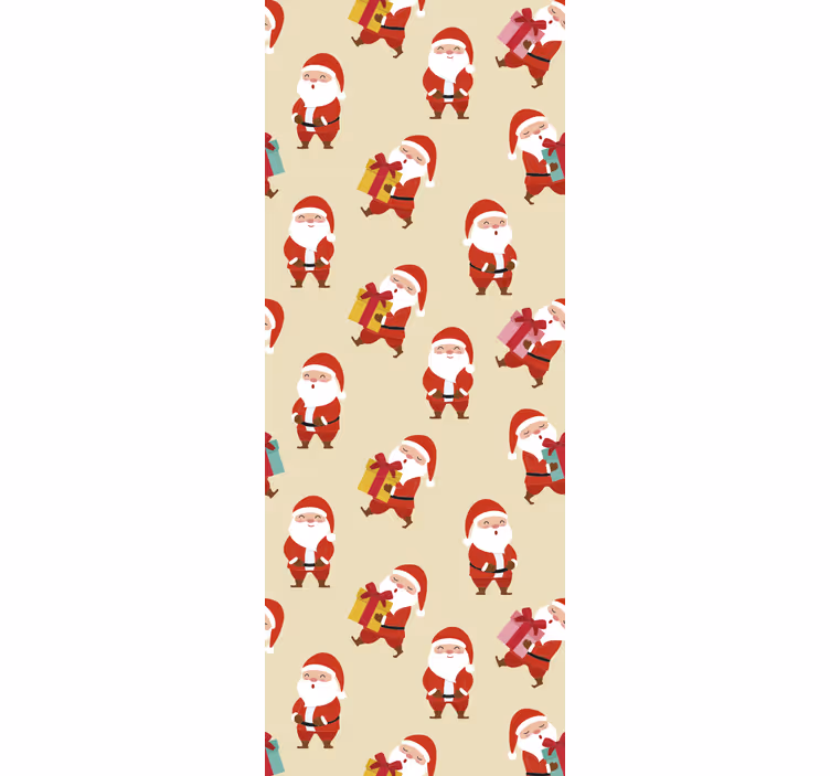 Blind children smiling santa claus and christmas gifts - TenStickers