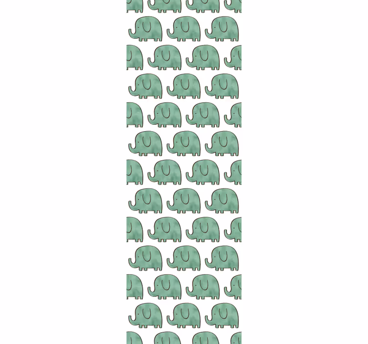 Blind children pattern with cute elephants - TenStickers