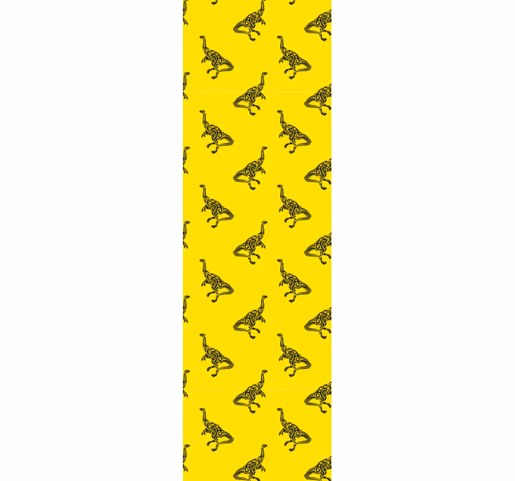 Blind children brachiosaurus symbols on yellow - TenStickers