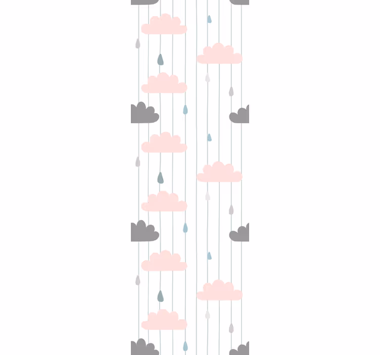 Blind children pink and grey clouds - TenStickers
