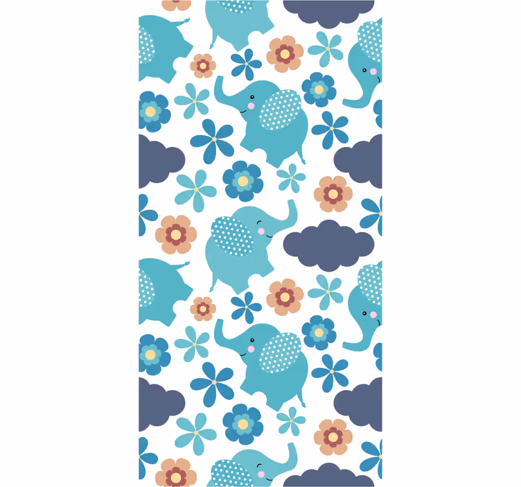 Blind children elephants and flowers - TenStickers