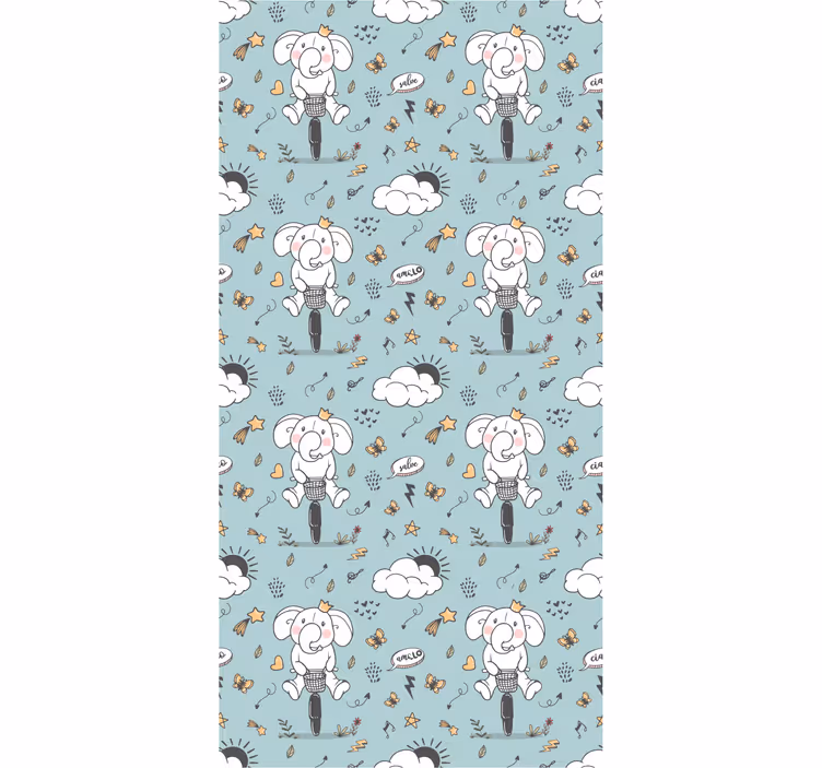 Blind children elephants waving - TenStickers