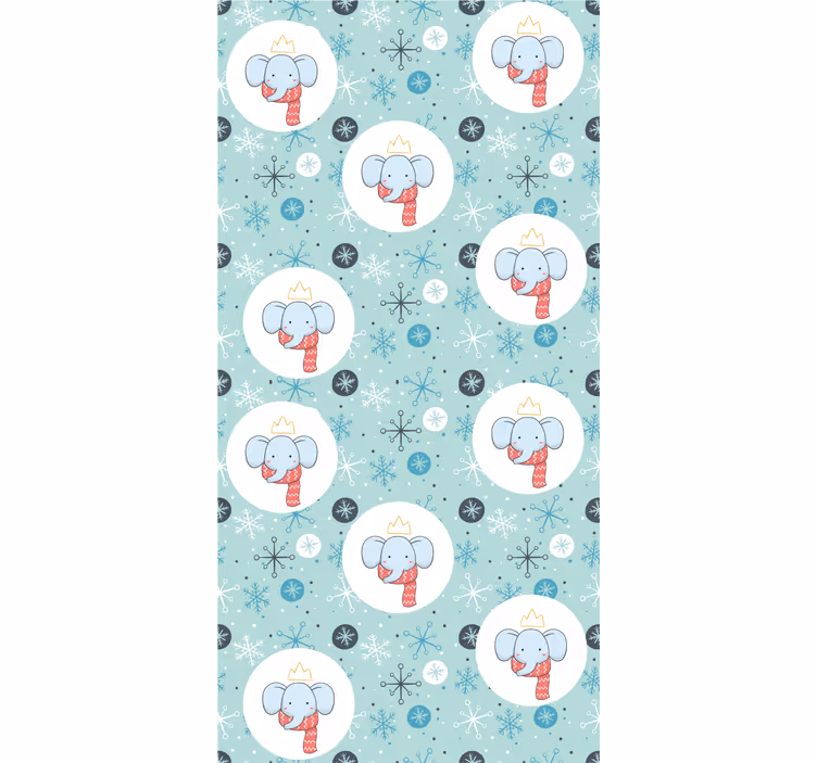 Blind children winter elephant king - TenStickers
