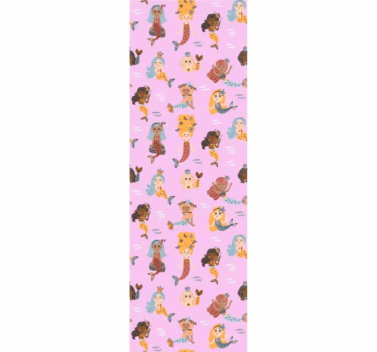 Blind children pink mermaids - TenStickers