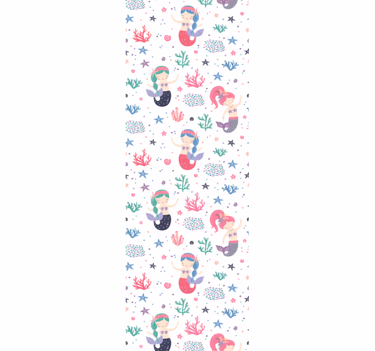 Blind children mermaid child with ponytails - TenStickers