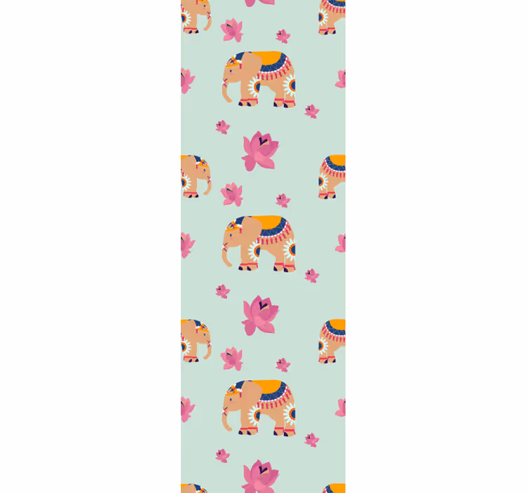 Blind children indian peach elephants - TenStickers