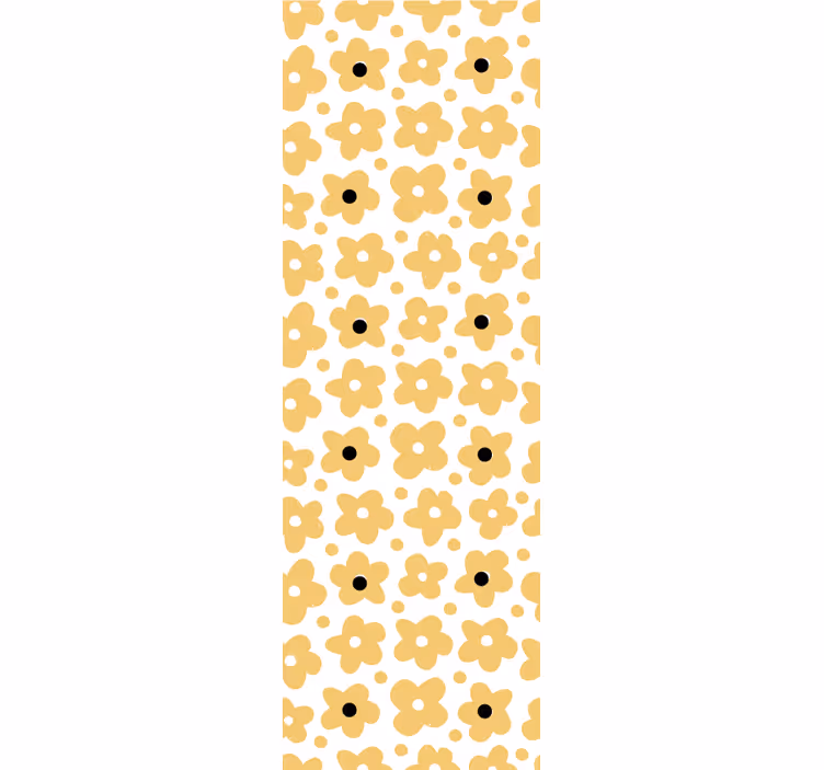 Blind children yellow abstract flower design - TenStickers