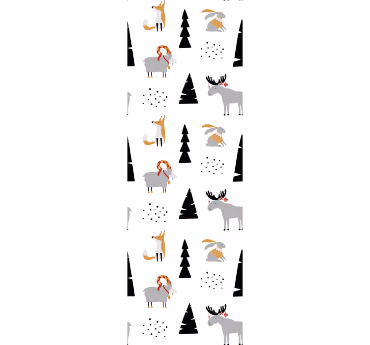 Blind children winter animals pattern - TenStickers