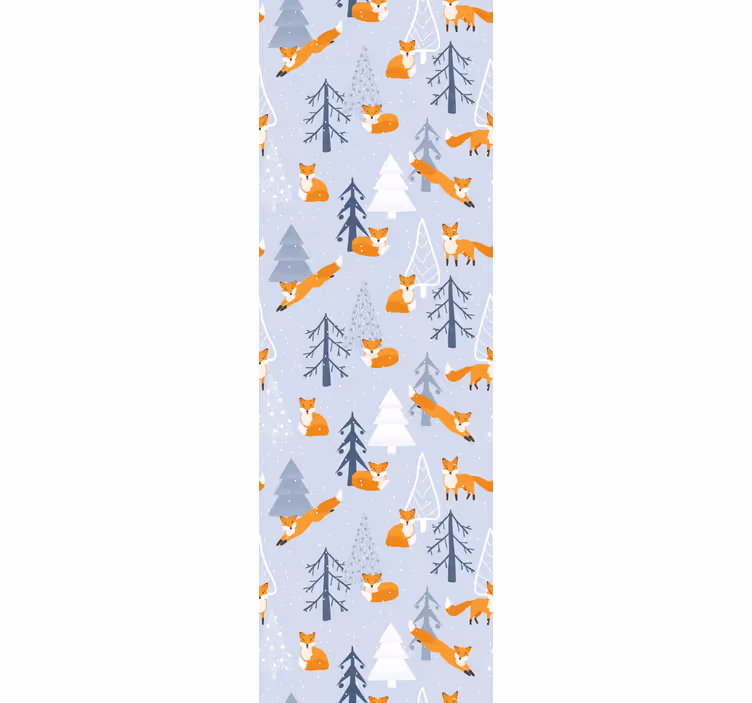 Blind children cute fox winter forest pattern - TenStickers