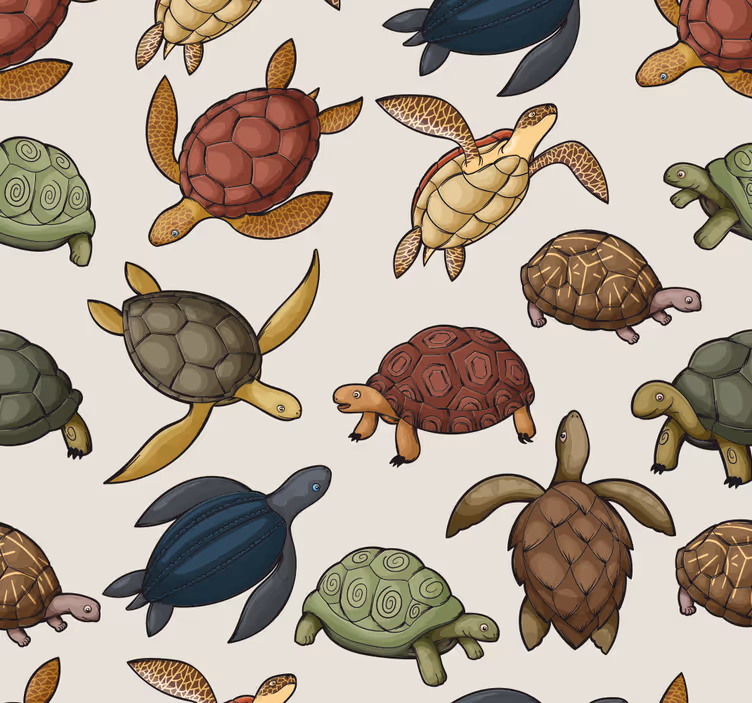 Blind children exploring a variety of turtles - TenStickers
