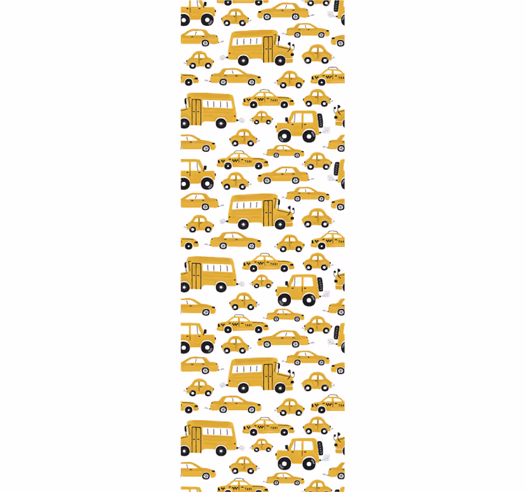 Blind children cute design yellow car - TenStickers