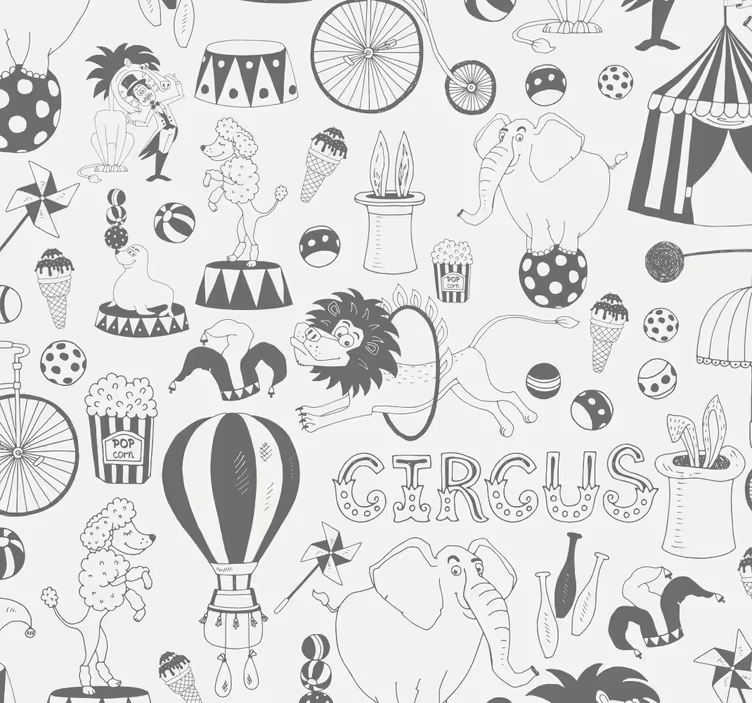 Blind children circus nordic colors - TenStickers