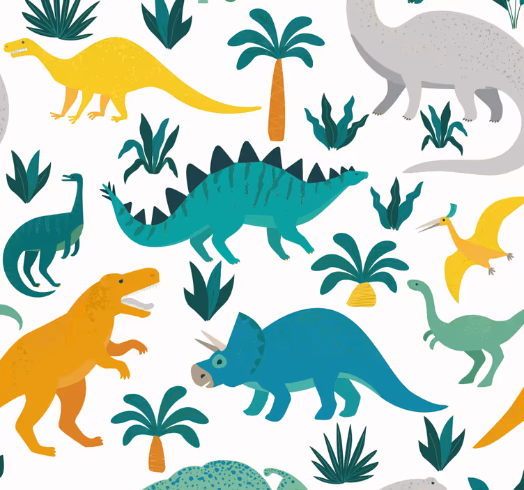Blind children dinosaurs among trees - TenStickers