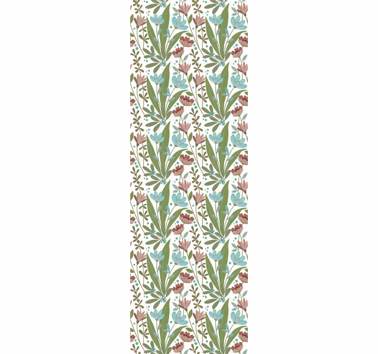Roller blind office in vintage floral design - TenStickers