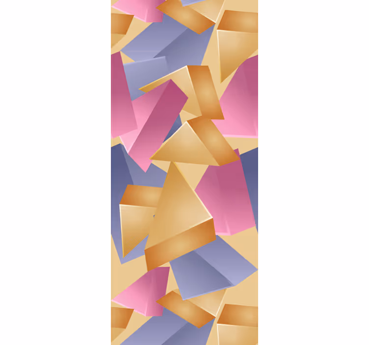 Roller blind office gold pyramid design - TenStickers