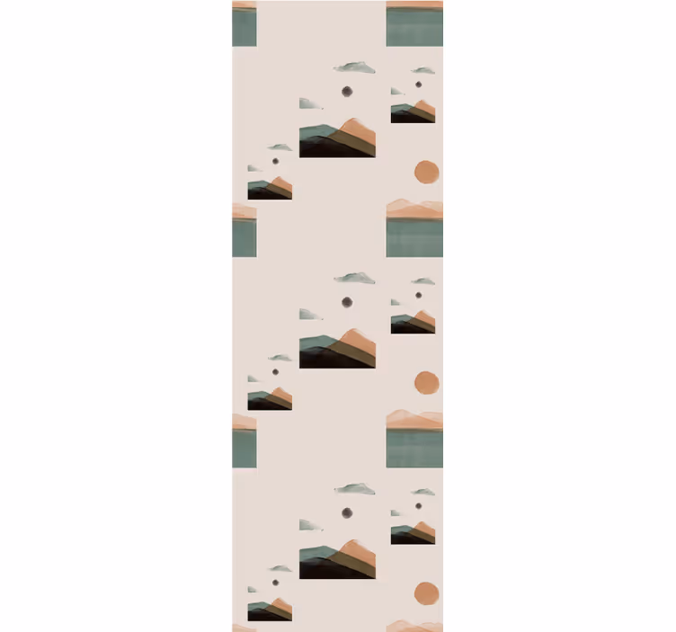 Roller blind office abstract mountains design - TenStickers