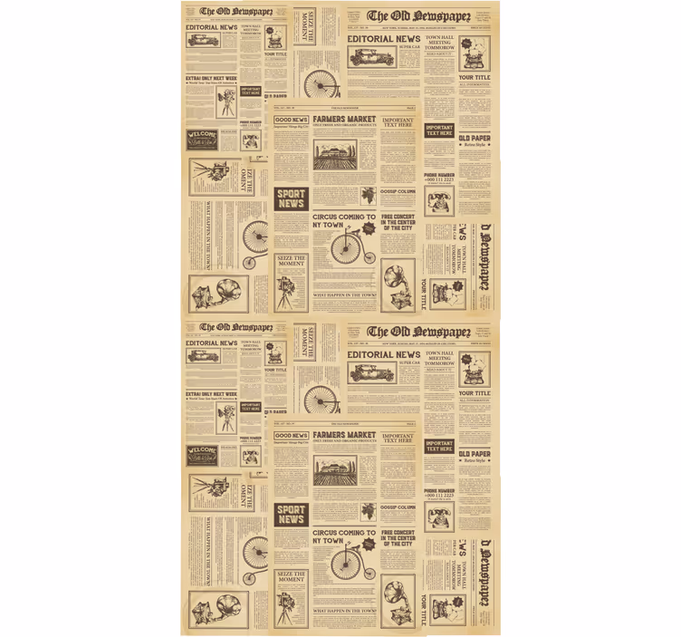 Roller blind office vintage american newspaper design - TenStickers
