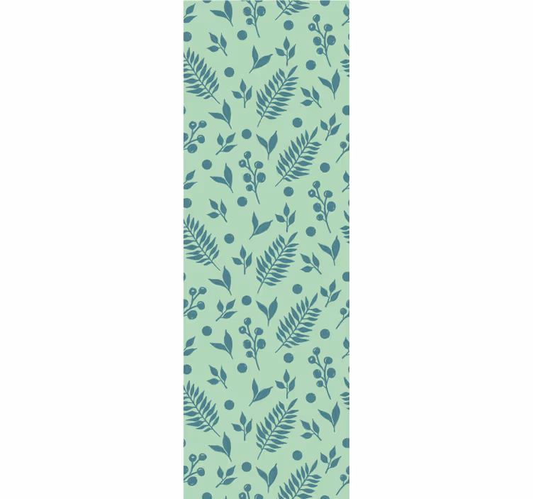 Roller blind office green leaves on green - TenStickers