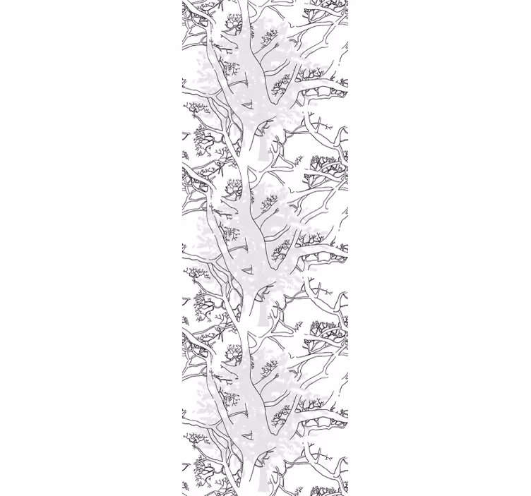 Roller blind office dark tree branches - TenStickers