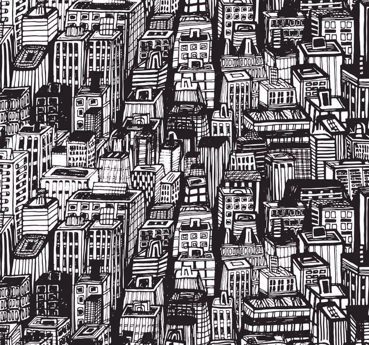 Roller blind office inspired by new york skyscrapers - TenStickers