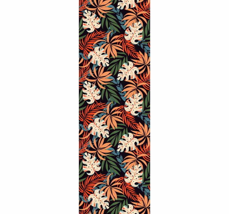 Roller blind office tropical plants jungle vibe - TenStickers