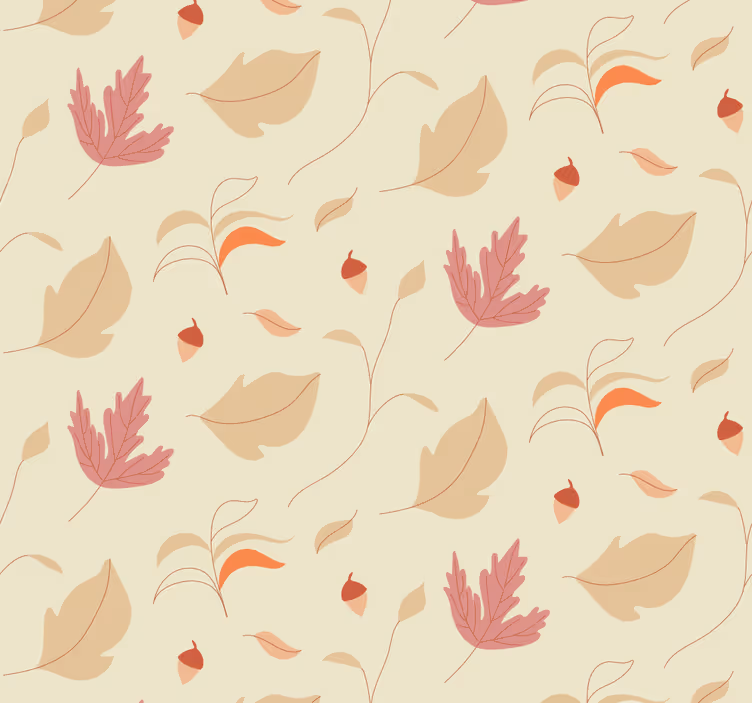Roller blind office autumn leaves design - TenStickers