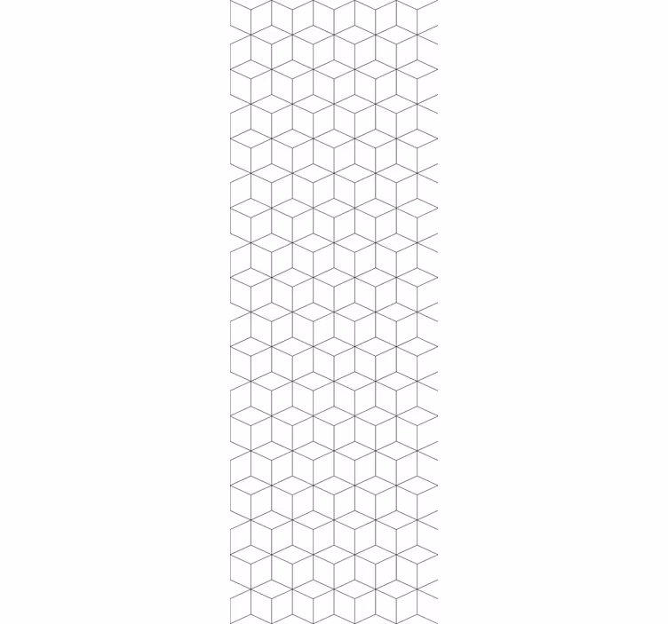 Roller blind office geometric cubes design - TenStickers