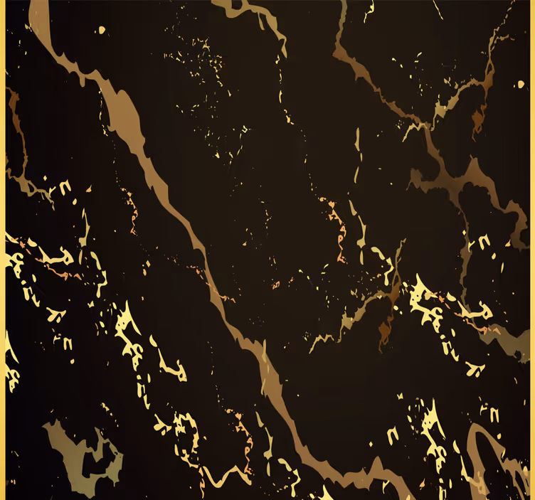 Roller blind office marble texture black gold - TenStickers