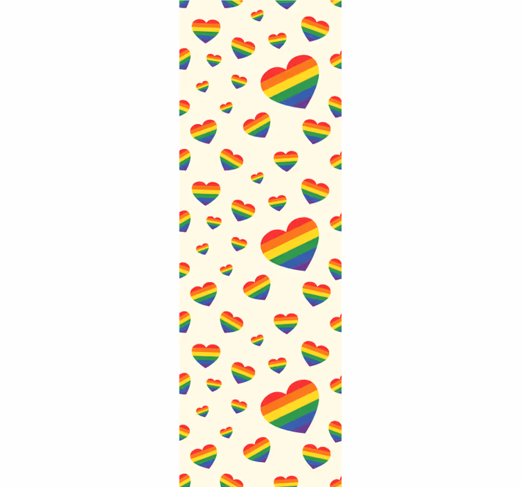 Blind teens rainbow hearts display - TenStickers