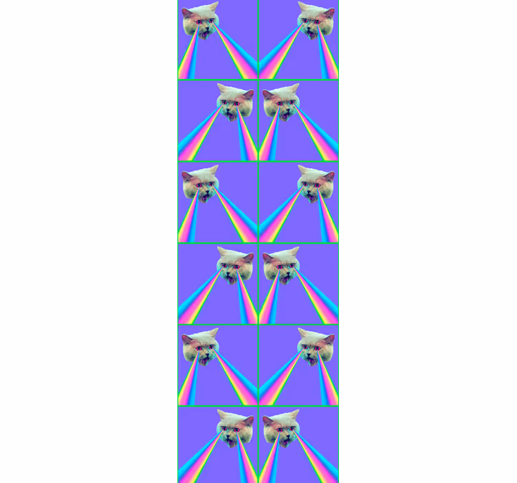 Blind teens vaporwave laser cat - TenStickers