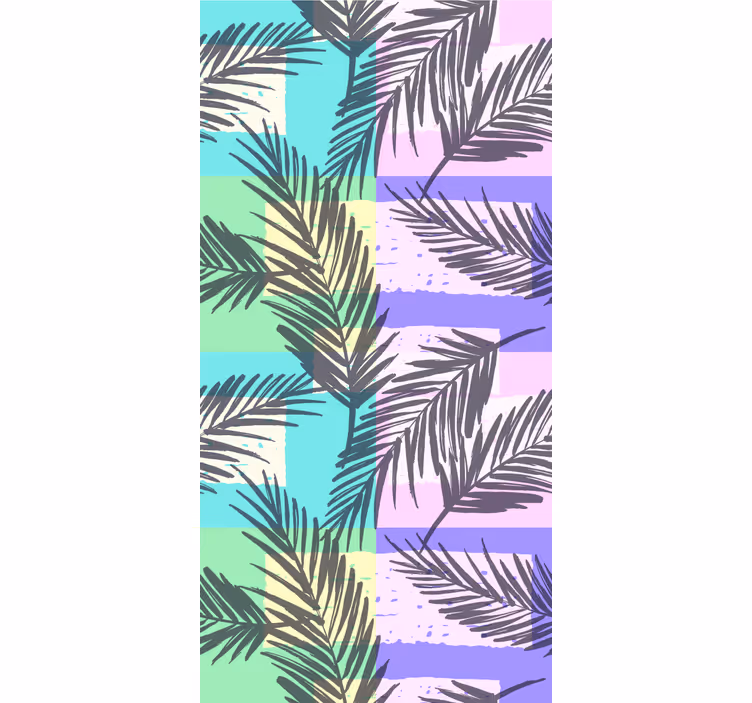 Blind teens tropical palms on squared background - TenStickers