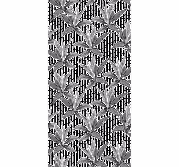 Blind teens outline leaves floral pattern - TenStickers