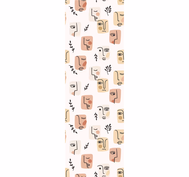 Blind teens with abstract faces pattern - TenStickers