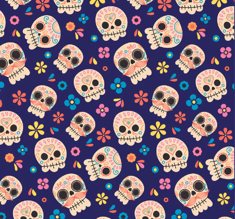 Blind teens sugar skulls - TenStickers
