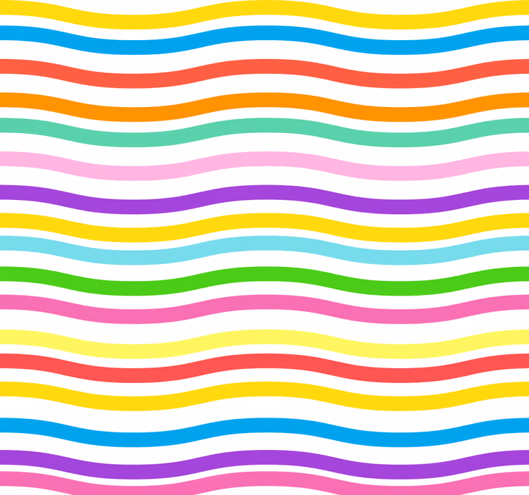Blind teens with irregular rainbow stripes - TenStickers