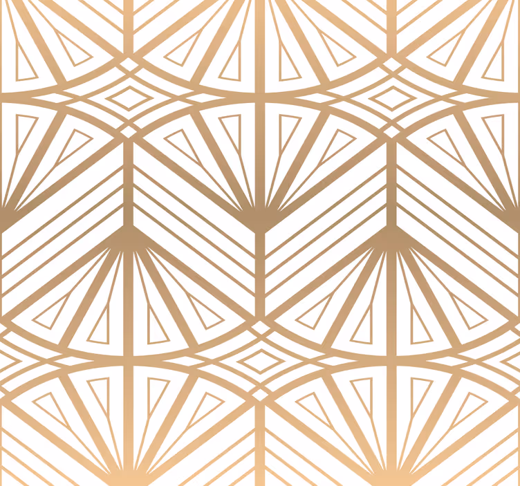 Modern blind with golden geometric design - TenStickers
