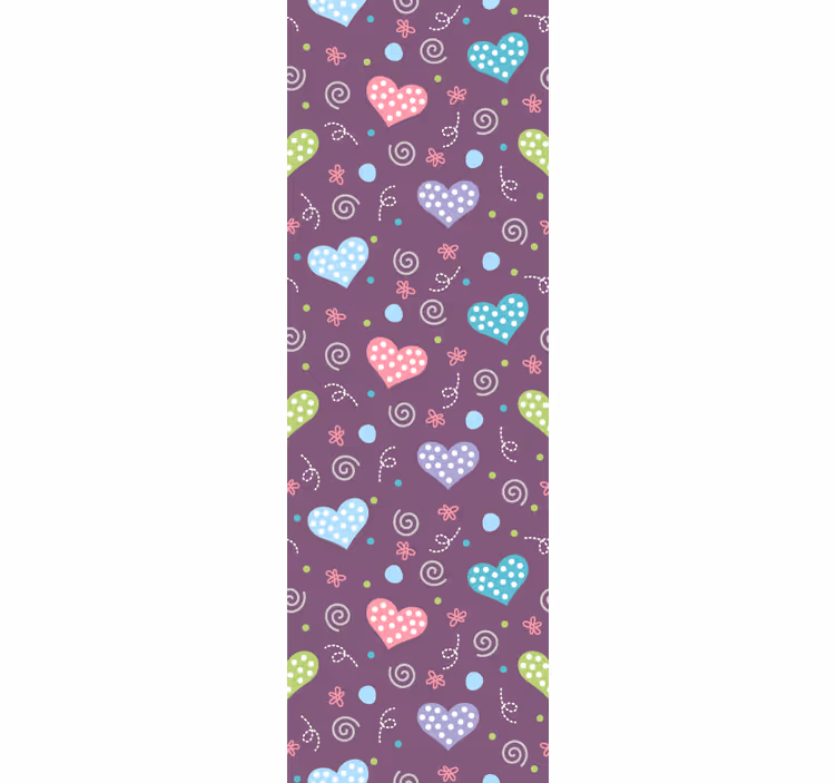 Modern blind patterned with hearts and lines - TenStickers