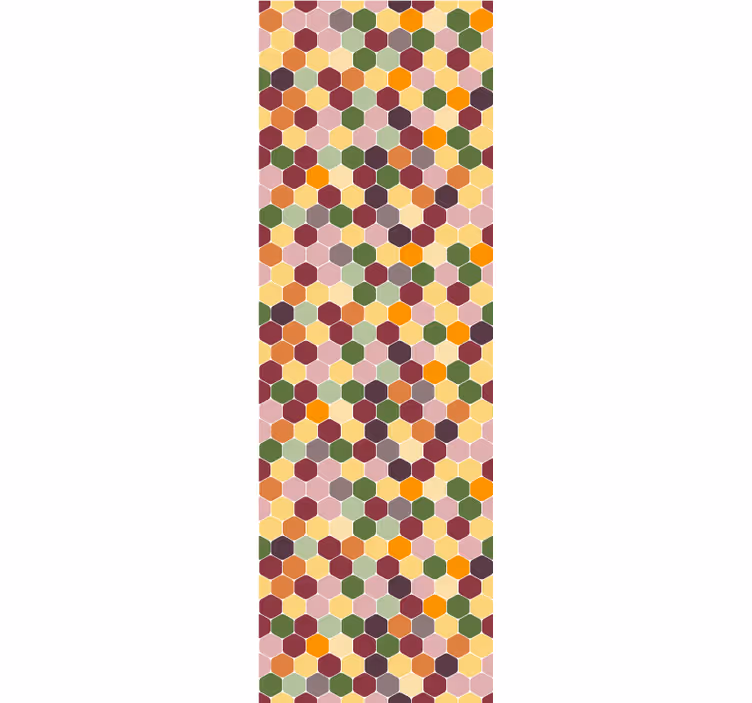 Modern blind in textured colorful hexagons - TenStickers