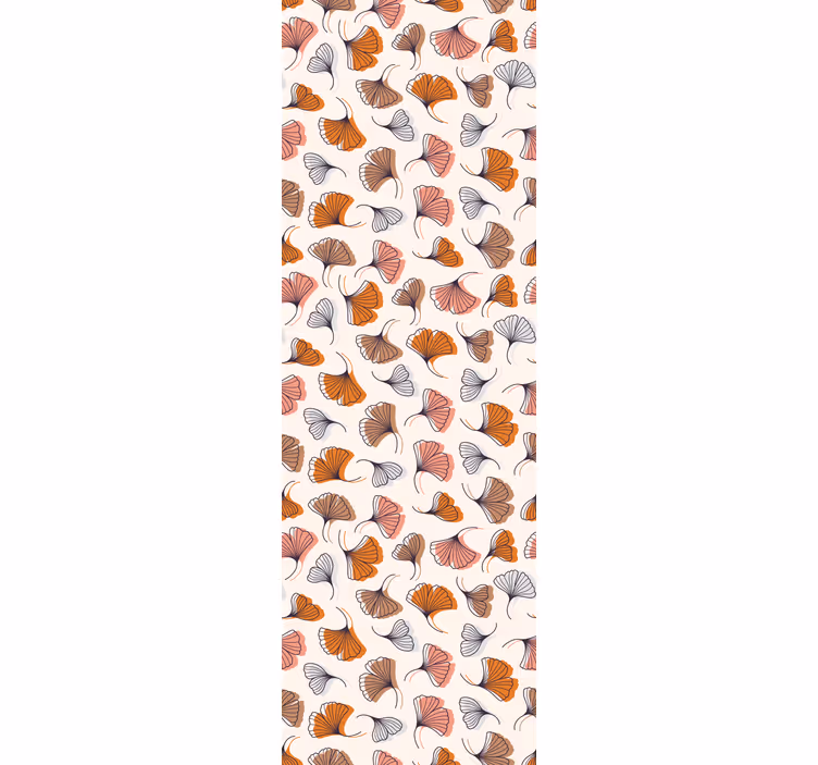 Modern blind with hand-drawn ginkgo leaves - TenStickers