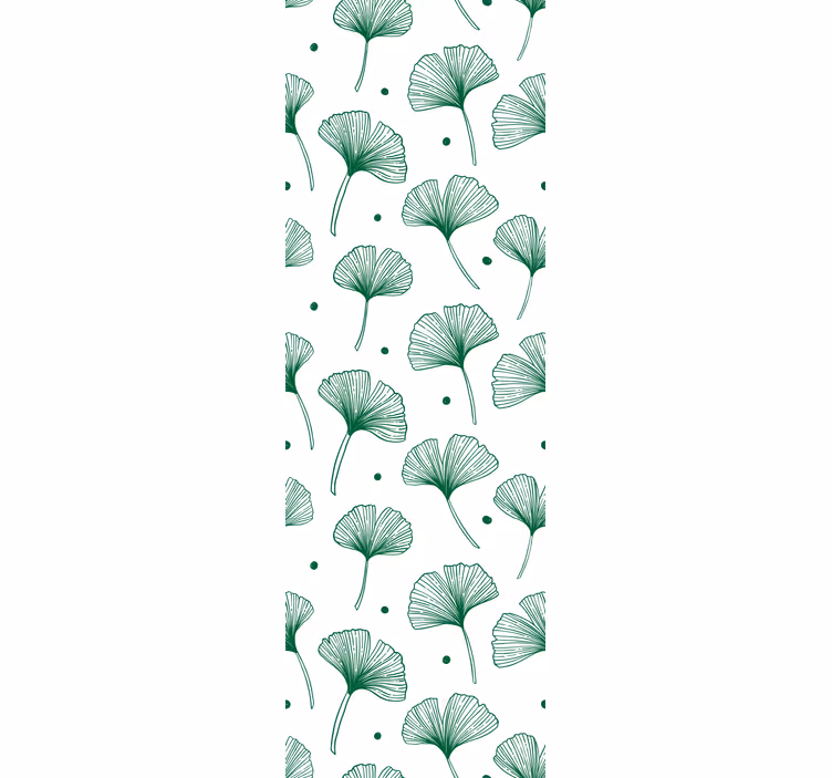 Modern blind big ginkgo green leaves - TenStickers