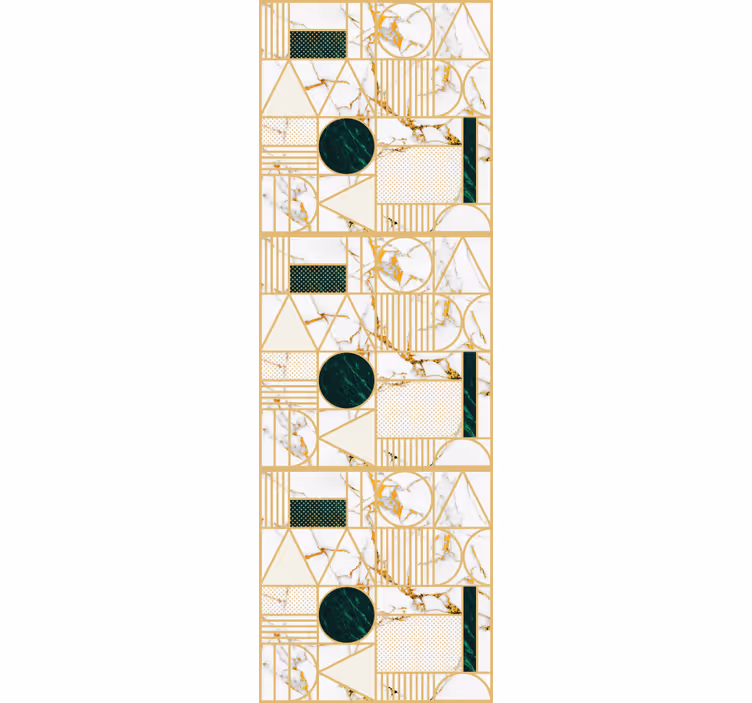Modern blind white marble geometric design - TenStickers