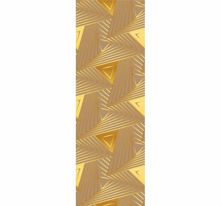 Modern blind with eclectic gold geometric design - TenStickers