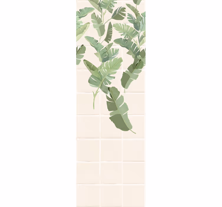 Modern blind eclectic palm print tiles - TenStickers