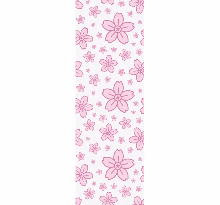 Modern blind with pink cute little flowers - TenStickers