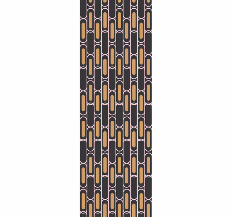 Modern blind with brown and pink geometric pattern - TenStickers