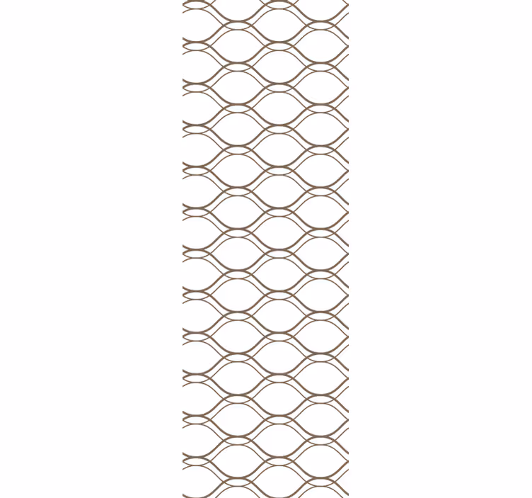 Modern blind in brown wavy geometric pattern - TenStickers