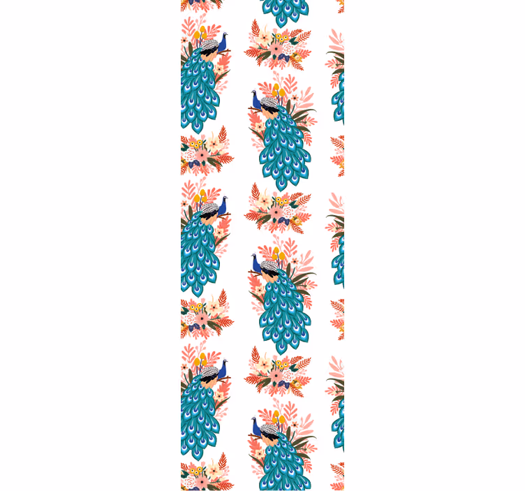 Modern blind in beautiful blue peacock design - TenStickers